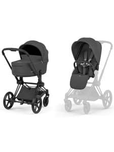 Cybex Priam Duovagn Sepia Black Cybex barnvagn