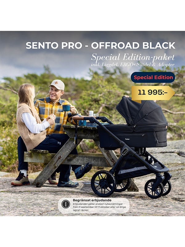 Emmaljunga Sento Pro Ergo+ Offroad Black – inkl. babyskyddsadapter Emmaljunga Sento Pro Ergo+ Offroad Black – inkl. babyskyddsadapter - Bild 2