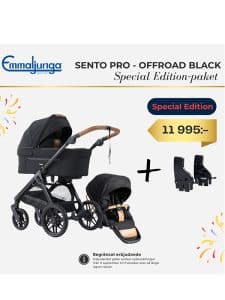Emmaljunga Sento Pro Ergo+ Offroad Black – inkl. babyskyddsadapter Emmaljunga